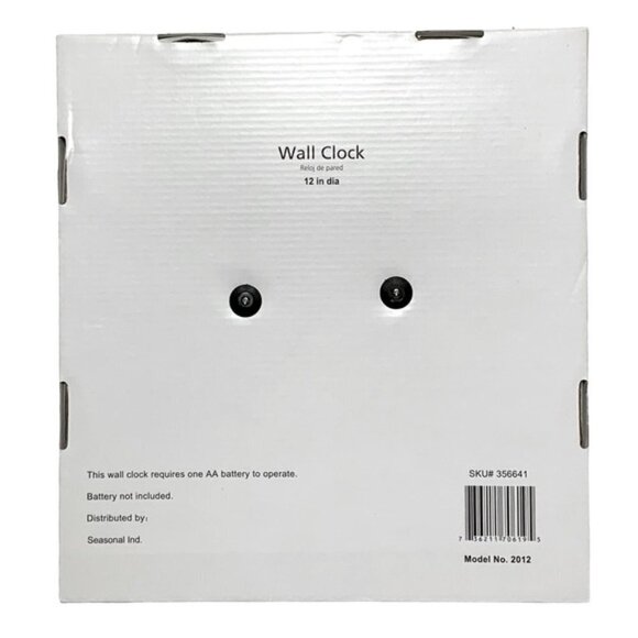 Clock Farmhouse Rooster Quartz Analog Primitive Wall Hanging 12 in Round Black - Picture 7 of 12